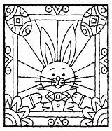 Easter Bunny Coloring Pages Eggs Crayola Glass Stained Printable Window Colouring Print Color Template Sheets Kids Clipart Sheet Cross Egg sketch template