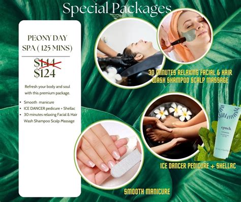 spa packages peony natura spa