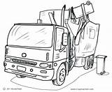 Garbage Truck Coloring Pages Printable Peterbilt Kids Rubbish Colouring Trash Trucks Color Print Drawing Recycle Book Printables Getcolorings Crafts Sheets sketch template