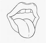 Tongue Mouth Clipart Transparent Sticking Drawing Clipartkey sketch template