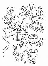 Coloring Pages Skating Winter Ice Fun Printable Christmas January Kids Colorear Para Sheets Ninos Hiver Hielo Niños 1st Navidad Color sketch template