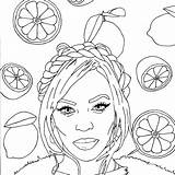 Coloring Beyonce Pages Popular sketch template