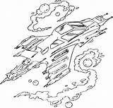 Spaceship Speeding Source Getcolorings sketch template