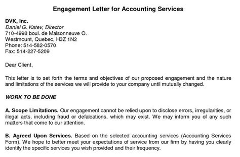 producing  bookkeeping engagement letter template  bookkeeping
