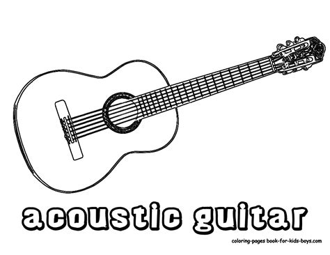 coloring pages guitar coloring home