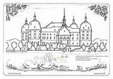 Barock Moritzburg Schloss Rokoko Malvorlagan Malvorlage sketch template