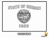 Oregon Coloring Island Designlooter Yescoloring Flag State sketch template