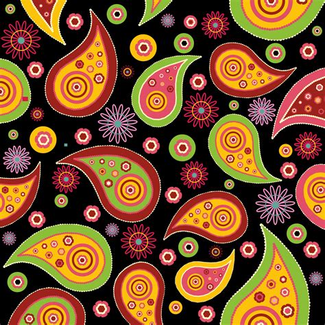 paisley wallpaper pattern colorful  stock photo public domain
