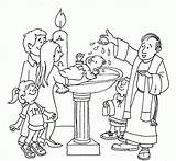 Coloring Pages Sacraments Seven Sacrament Popular Baptism sketch template