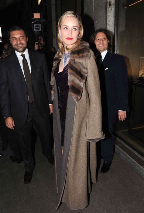 Sharon Stone Fur Coat Sharon Stone Looks Stylebistro