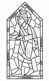 Stained Glass Coloring Religious Pages Window Drawing Printable sketch template