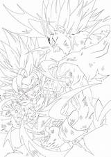 Goku Vegeta Lineart Dragon sketch template