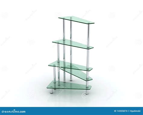 glass  metal shelves furniture design stock images image