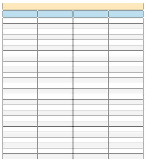 printable  column chart template printable world holiday