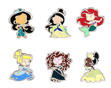 Disney Princess Cute Mini Disney Pin Set Disney Pins