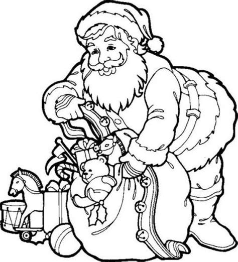 father christmas colouring pictures clipartsco