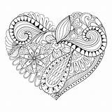 Coloring Adults Pages Heart Hearts Getdrawings sketch template