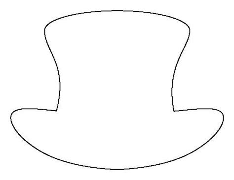 top hat pattern   printable outline  crafts creating