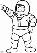 Astronaut Coloring Pages Space Spaceman Helmet Drawing Cartoon Astronauts Printable Kids Getdrawings Clipartmag Suit sketch template