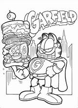 Garfield Super Coloring Categories sketch template