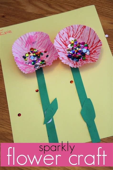 sweet sparkly flower craft  kids read learn create teach mama