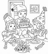 Birthday Coloring Party Pages Sheets Color Printable Drawing Print Scene Book Pdf Getcolorings sketch template