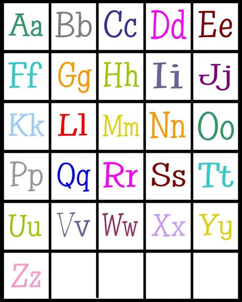 alphabet  kids printable