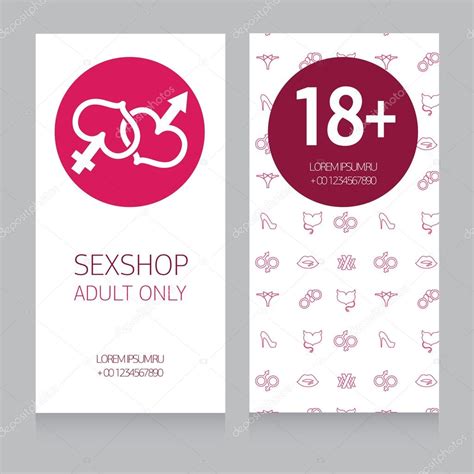 Tarjeta De Visita De Plantilla Para Sex Shop Diseño Xxx Vector