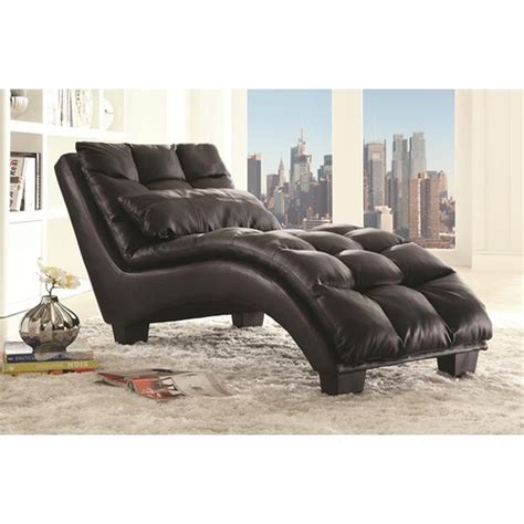 Black Leather Chaise Lounge Steal A Sofa Furniture