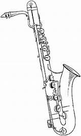 Saxophone Sax Baritone Math sketch template