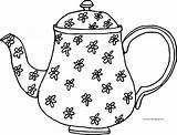 Coloring Teapot Flower Pages Wecoloringpage General sketch template