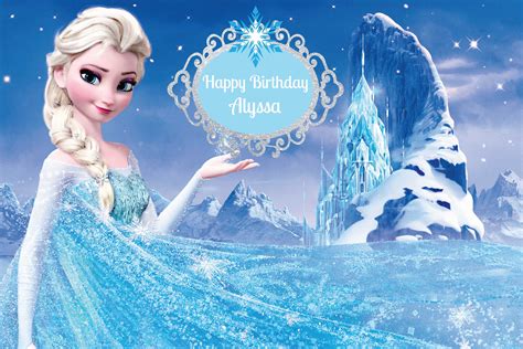 frozen inspired personalized birthday party backdrop frozen etsy