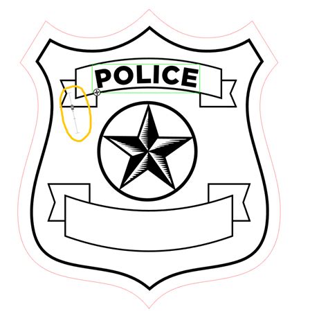 diy personalized police badges  silhouette printable gold foil
