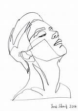 Drawing Line Continuous Face Drawings Gaze Portraits Contour Boris Schmitz Portrait Faces Woman Beauty אחד Von Visit ציור Figure Illustration sketch template