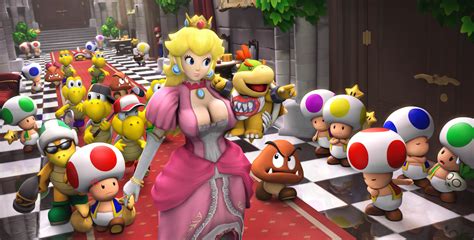 Toad Character Big Boobs Princess Peach Video Game Characters