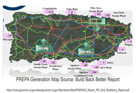 dark island pr map showing puerto rico generation  transmission