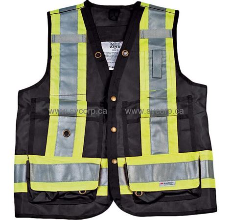 surveyor safety vest bkblk  polyester black xl