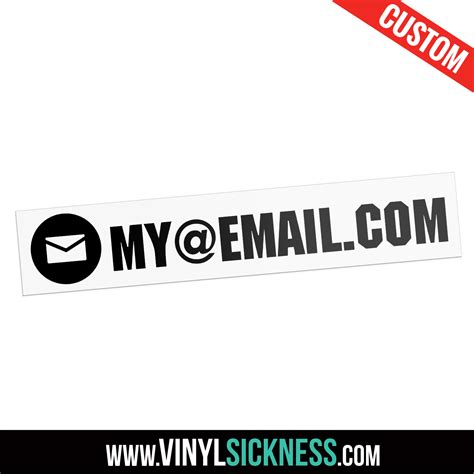 custom email text vinyl decal stickers