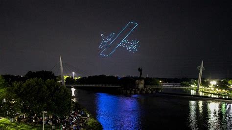 popular drone light show coming   exploration place   festival  fall exploration