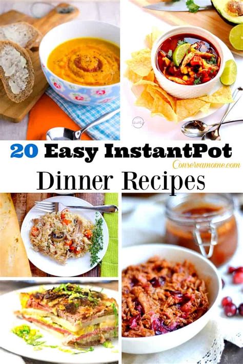 easy instant pot dinner recipes conservamom