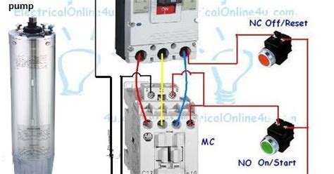 phase submersible pump wiring diagram  dol stater electricalonlineu