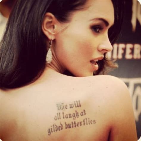 Megan Fox Tattoo Megan Fox Tattoo Celebrity Tattoos