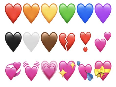 whatsapp     types  hearts     meaning
