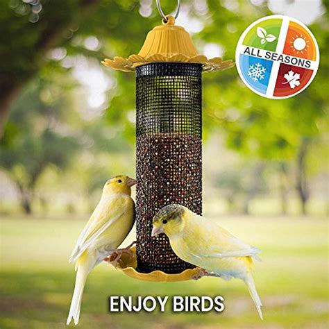 finch bird feeders   set   yellow wild bird feeders  qt capacity seeds