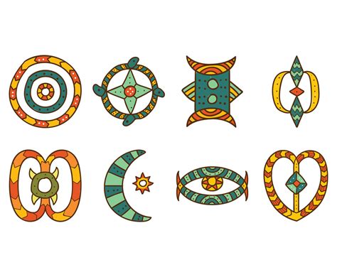 african symbol set  vectors ui