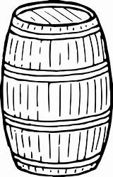 Barrel Clipart Drawing Wine Keg Svg Beer Transparent Line Coloring Wooden Bourbon Ai Eps Basket Storage Book Background Oil Metal sketch template