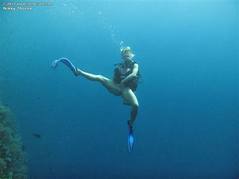 nikky thorne shows her scuba pussy under the ocean pichunter