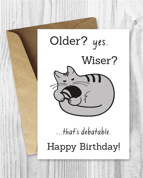 funny birthday card printable