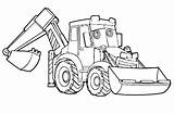 Backhoe Digger Coloring Pages Drawing Kids Construction Getdrawings Excavator Sketch Template sketch template