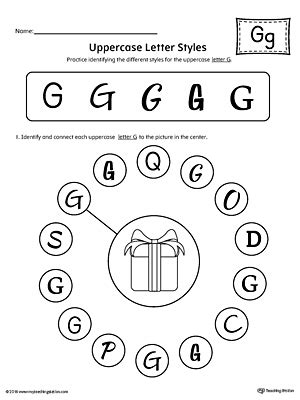 uppercase letter  styles worksheet myteachingstationcom